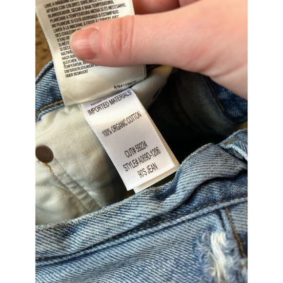 AGOLDE Isolate Medium Indigo 90s Mid-Rise Loose Jeans Size 28 - Picture 8 of 8